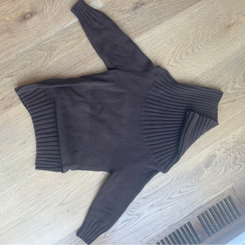 Halogen Brown Off-the-Shoulder Sweater